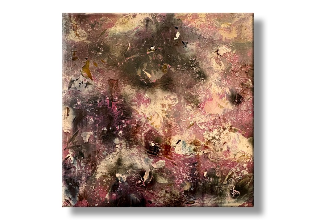 “AFLTBLK” – Mixed Media on Canvas, 36″x36″, 2023/2024