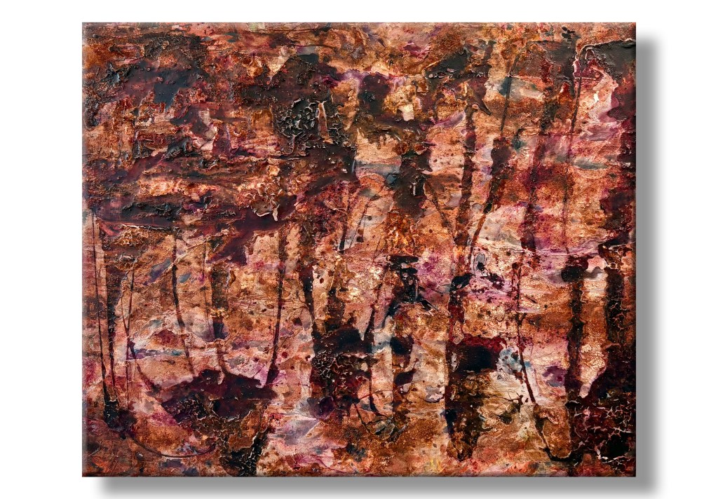 “GONTFR” – Mixed Media on Canvas, 48″x53″, 2023/2024